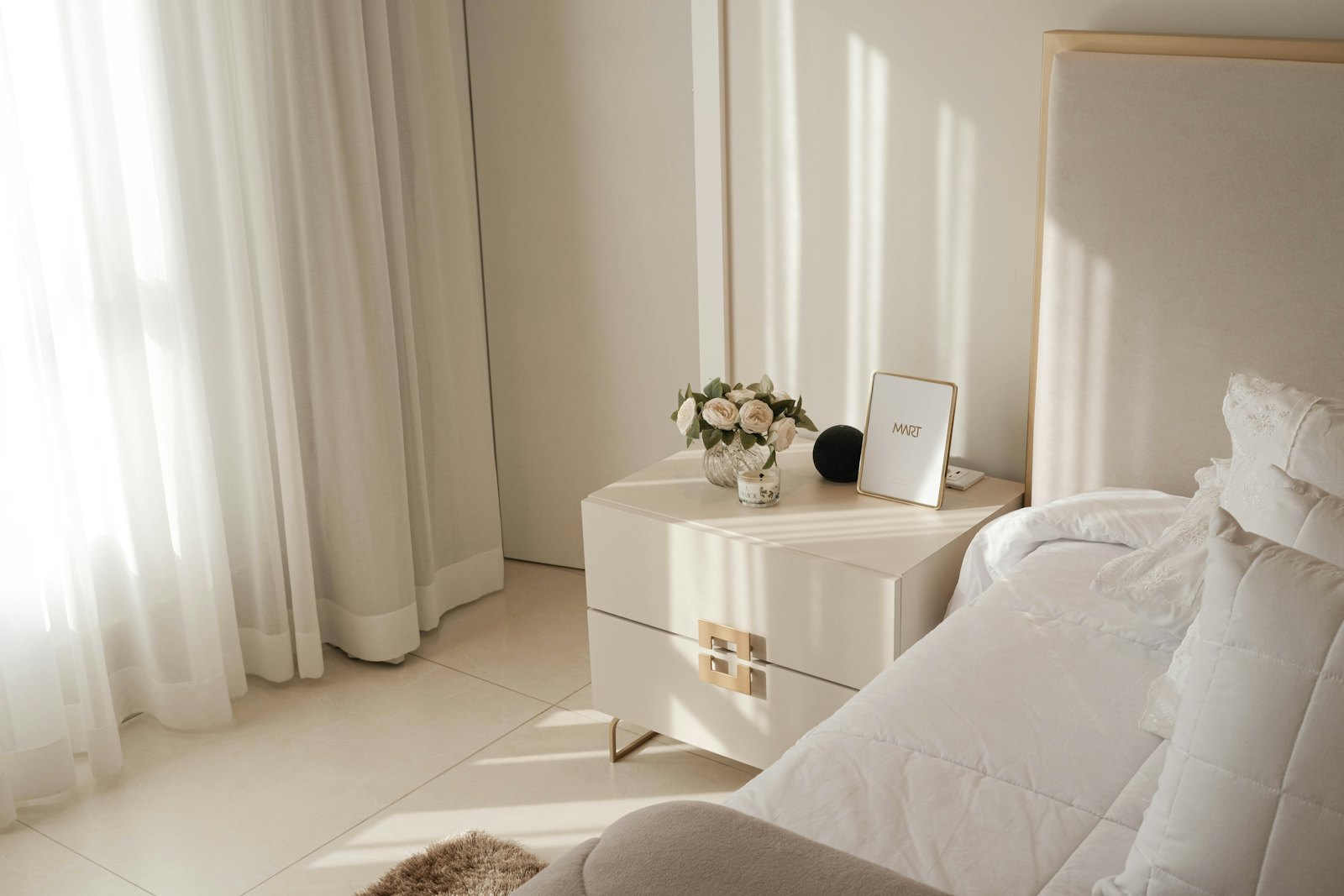 A bright, calm room with soft light